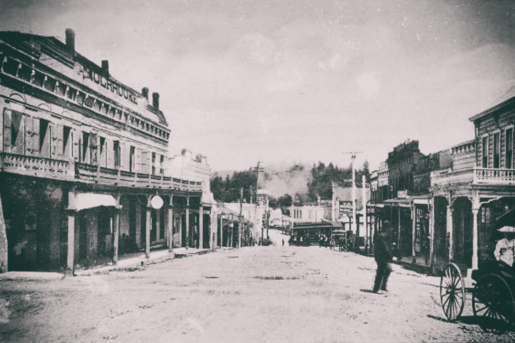 View of Holbrooke Hotel in the 1800s