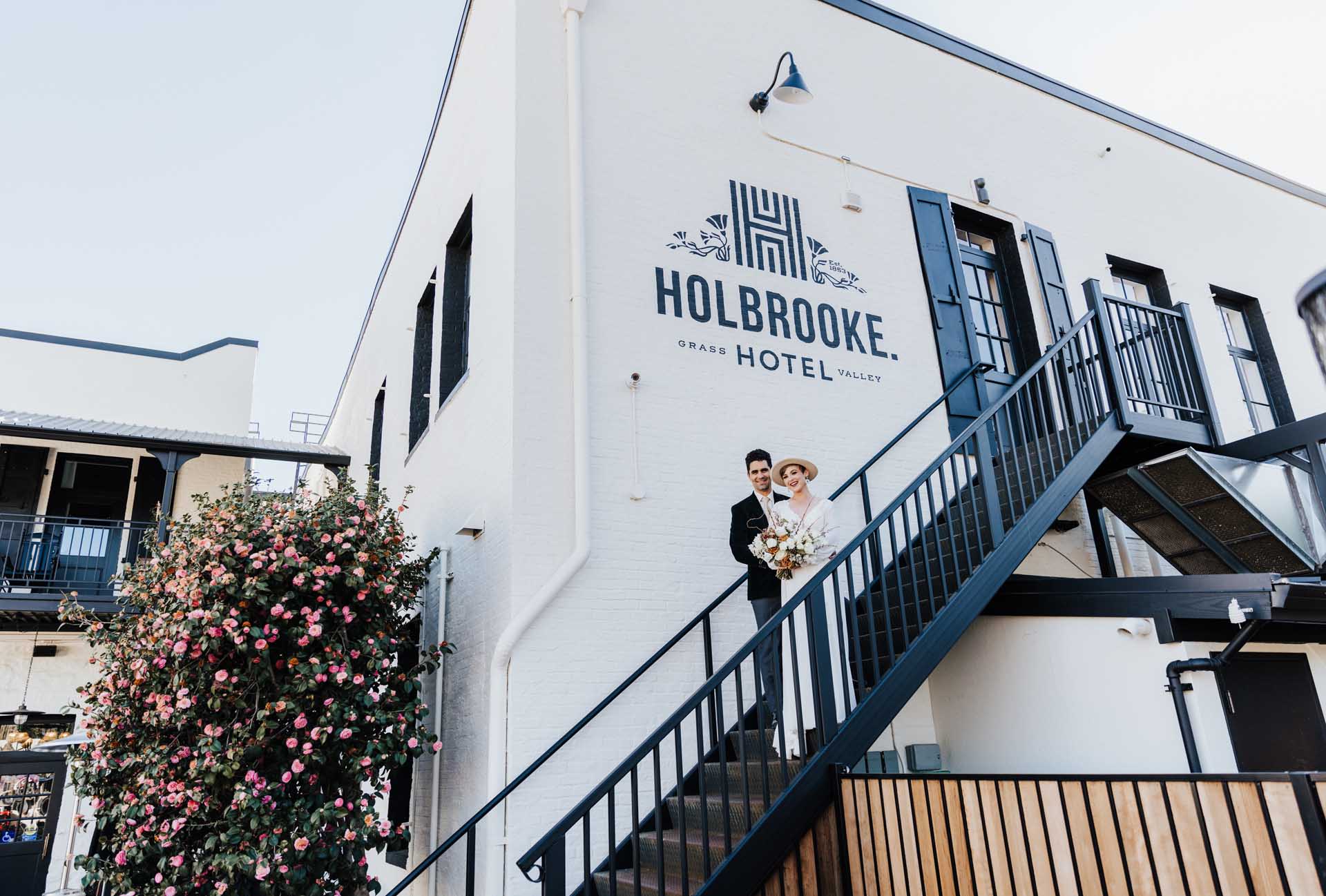 Happy couple at The Holbrooke Hotel